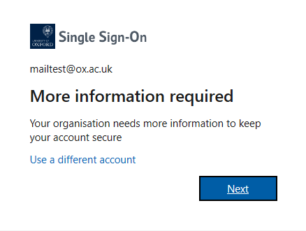 More info required screen More info required screen