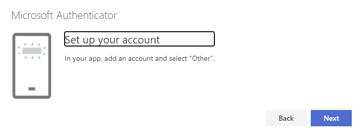 Set your account and click next Set your account and click next
