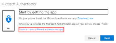 I want to use a different authenticator app I want to use a different authenticator app