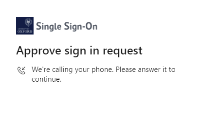 Screenshot of the Approve sign request screen saying that the system is calling your phone Screenshot of the Approve sign request screen saying that the system is calling your phone